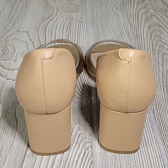 Seychelles Shabby Chic Rose Gold Peep Toe Sandals Heels Womens Size 6.5 NEW - Picture 5 of 13